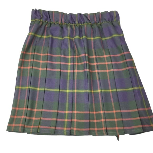 Sport Kilt Plaid Skirt Kilt Pleated Mini Size S Tartan USA Adjustable Wrap - Picture 5 of 6